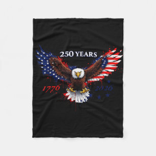 250 years 1776–2026 american eagle patriotic flag  fleece blanket