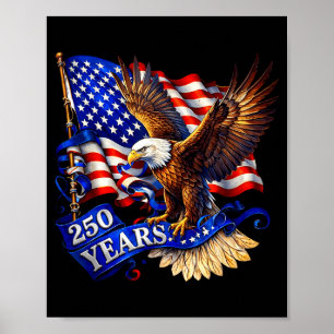 250 years 1776 2026 birthday usa for men women 4th poster