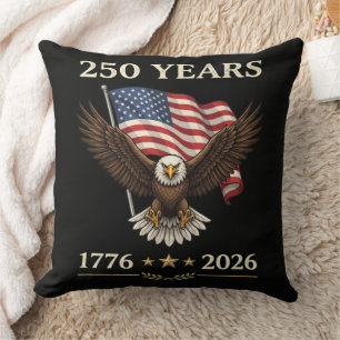 250 Years 1776 2026 Eagle American Flag Cushion