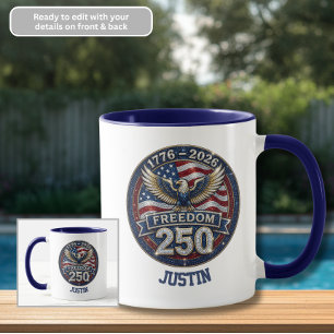 250 Years 1776-2026 Freedom Eagle Coffee Mug