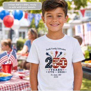 250 Years 1776-2026 Kids TShirt Independence Day