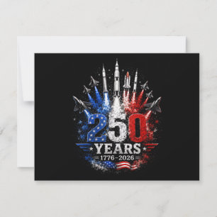 250 Years 1776–2026 Patriotic Sky Celebration Free Thank You Card