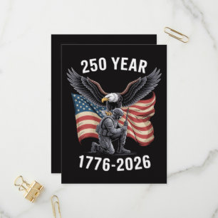 250 Years 250th Anniversary USA 4th July  Invitation Postcard