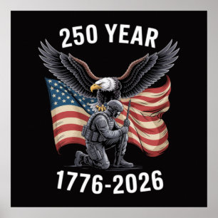 250 Years 250th Anniversary USA 4th July Poster