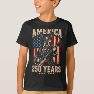250 Years Aamerica Boston Terrier Dog Patriotic T-Shirt