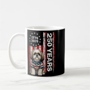 250 Years Aamerica Shih Tzu Patriotic Usa Dom 4th Coffee Mug