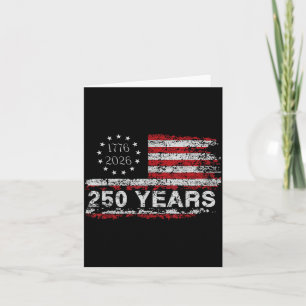 250 Years America 1776 2026 dom 4th of July Card