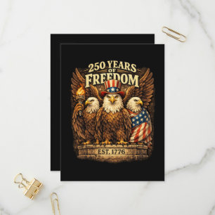 250 Years America 1776-2026 Invitation Postcard