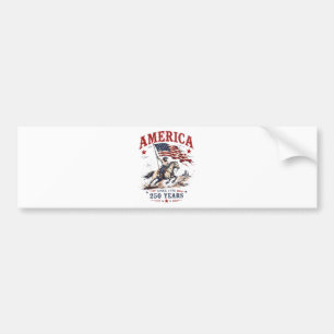 250 Years America 1776 2026 Patriotic Cowboy Bumper Sticker