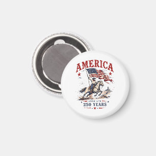 250 Years America 1776 2026 Patriotic Cowboy Magnet