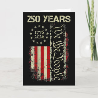 250 Years America 1776 2026 We The People Flag Usa Card