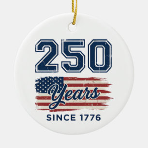250 Years America, 1776 Semiquincentennial Ceramic Tree Decoration