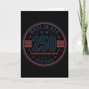 250 Years America 250th Anniversary 1776 2026 Us 4 Card
