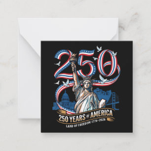 250 Years America Anniversary 1776 2026  Card