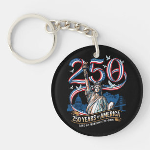 250 Years America Anniversary 1776 2026 Key Ring