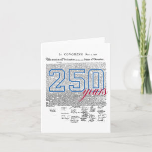 250 Years America Anniversary 250th Independence D Card