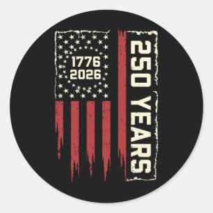 250 Years America Anniversary 250th Independence D Classic Round Sticker
