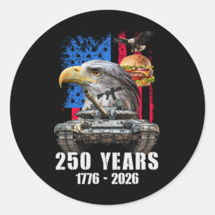 250 Years America Anniversary 250th Independence D Classic Round Sticker