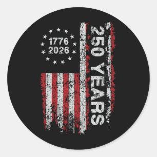 250 Years America Anniversary 250th Independence D Classic Round Sticker