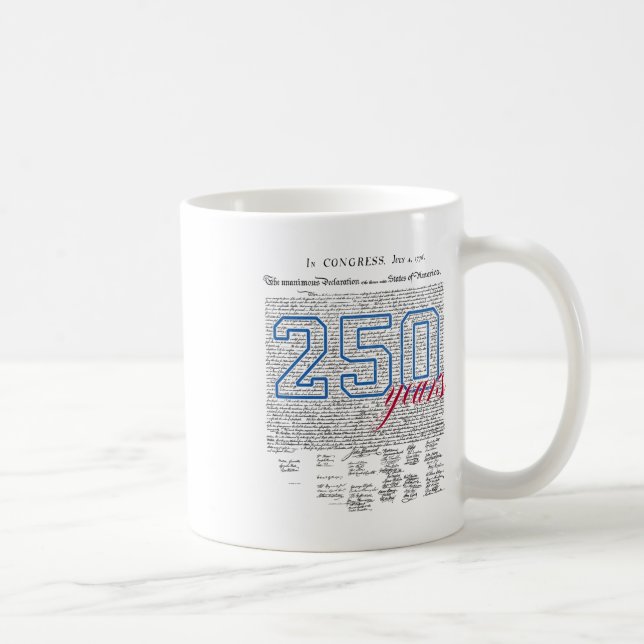 250 Years America Anniversary 250th Independence D Coffee Mug (Right)