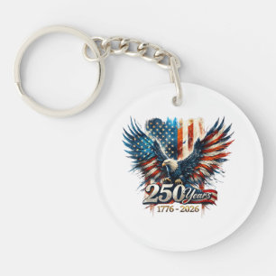 250 Years America Anniversary 250th Independence D Key Ring