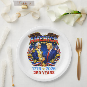 250 Years America Anniversary 250th Paper Plate