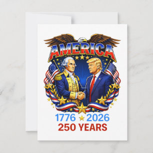 250 Years America Anniversary 250th Thank You Card