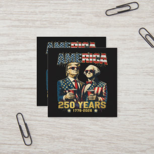 250 Years America Anniversary 250th Trump Square Business Card