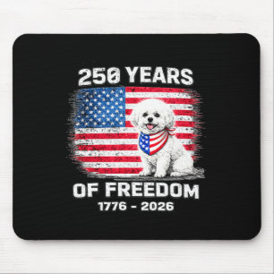 250 Years America Anniversary Bichon Frise 250th A Mouse Pad