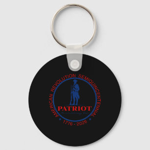 250 Years America Anniversary July 4th Vintage Wom Key Ring