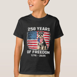 250 Years America Anniversary Miniature Schnauzer T-Shirt