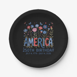 250 Years America Anniversary USA 250th Birthday A Paper Plate