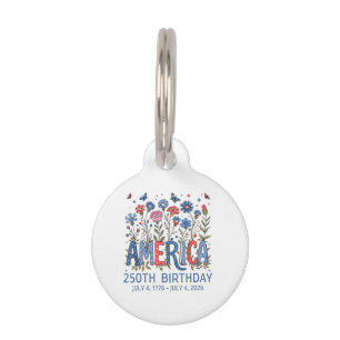 250 Years America Anniversary USA 250th Birthday A Pet Tag