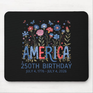 250 Years America Anniversary USA 250th Birthday F Mouse Pad