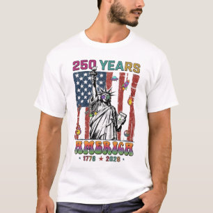 250 Years America Fourth July 2026 Patrio Semiqu T-Shirt