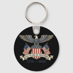 250 Years America July 4th Independence Day Key Ring
