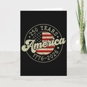 250 Years America Us Flag 250th Anniversary Usa 4t Card