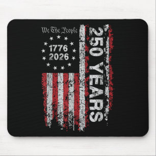 250 Years America Us Flag 4th Of July Independence Mouse Pad