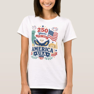250 Years America USA 1776-2026 Patriotic Eagle De T-Shirt