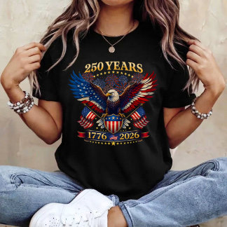 250 Years American 1776 2026 250th 4th July  T-Shirt