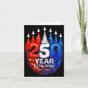250 years american 1776 2026 250th usa birthday 4t card