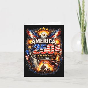 250 years american 1776 2026 250th usa birthday 4t card