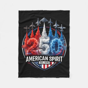 250 Years American 1776 2026 250th USA Birthday Fleece Blanket