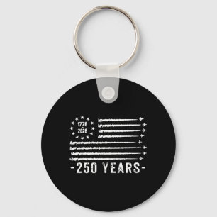 250 Years American 1776 2026 250th USA Birthday Key Ring