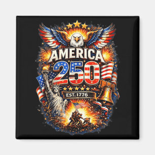 250 Years American 1776 2026 250th USA Birthday Magnet