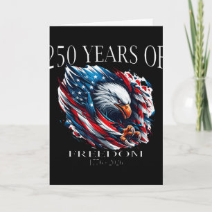 250 Years American 1776 2026 250th Usa Flag Men Wo Card