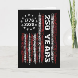250 Years American 1776 2026 250th Usa Patriotic 4 Card