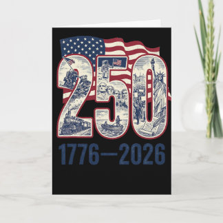 250 Years American 1776 2026 250th Usa Patriotic 4 Card