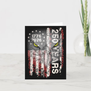250 Years American 1776 2026 250th USA Patriotic Card