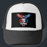 250 Years American 1776 2026 250th USA Patriotic  Trucker Hat<br><div class="desc">250 Years American 1776 2026 250th USA Patriotic 4th of July</div>